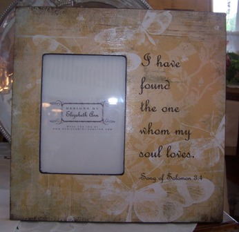 I Have Found the One My Soul Loves Butterfly Frame I Have Found the One My Soul Loves Butterfly Frame